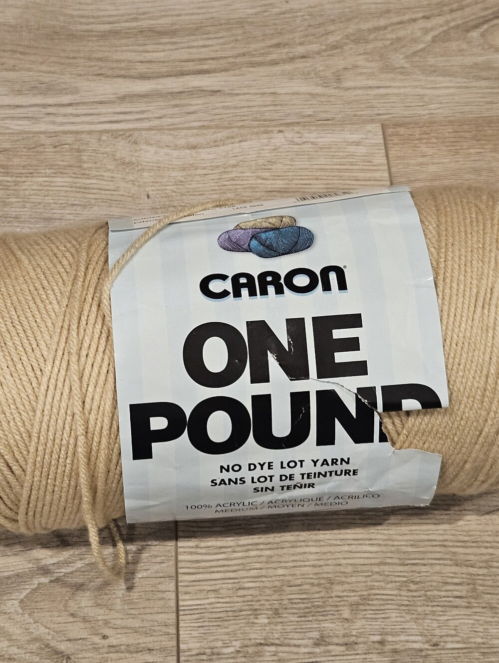 Tan Caron One Pound Skein Of Yarn